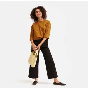 Everlane The Wide Leg Crop Pant Size 6 Black